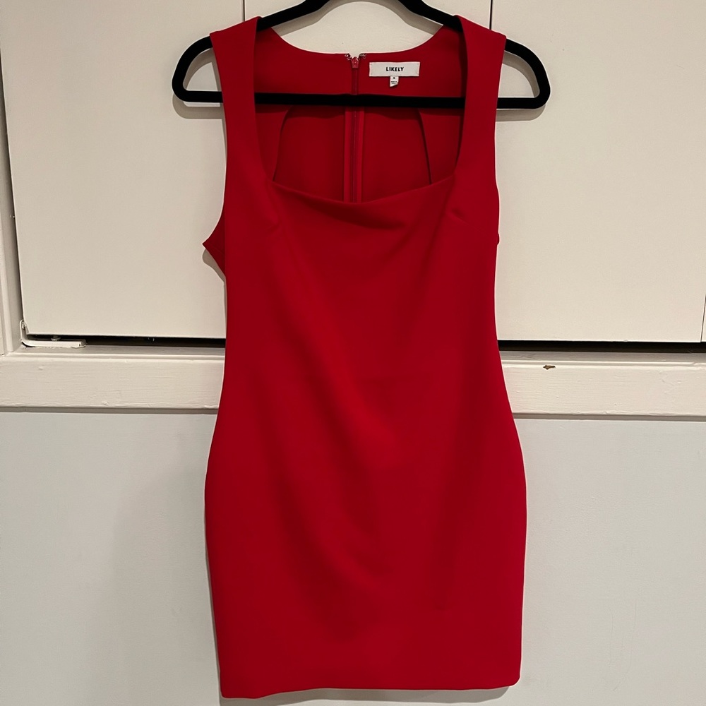 Likely mini dress, red